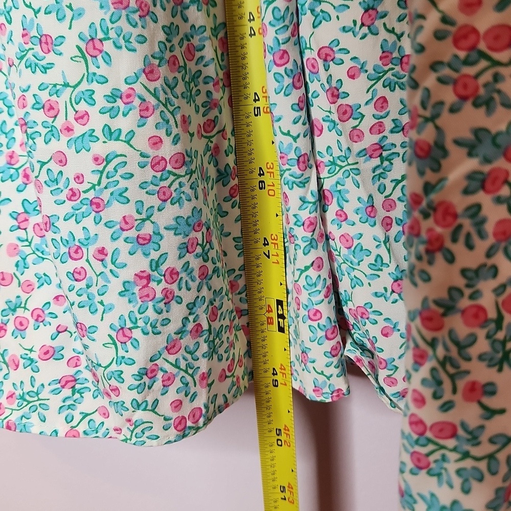 J. CREW Puff Sleeve Ditsy Tiered Midi Ruffle Floral Dress, size 6 - Picture 7 of 14